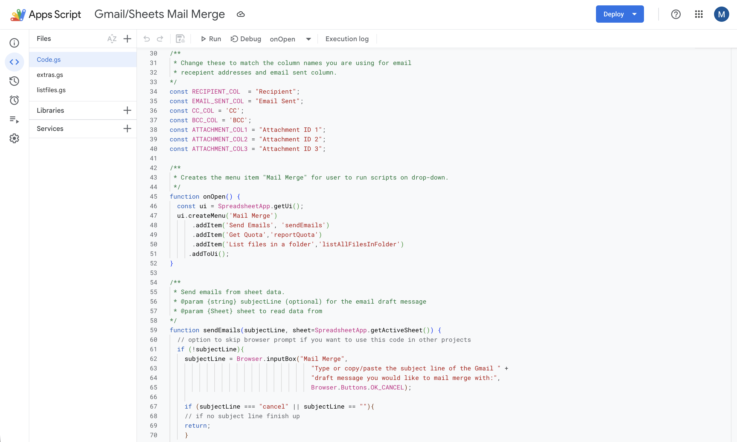 Apps Script tool built by Mayla